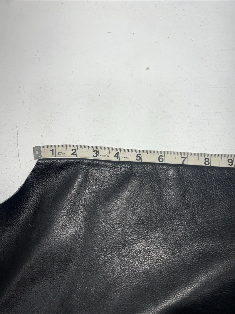 NOS Black Leather Show Chaps Adjustable Waist 45” Small N-37