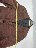 New Men’s Tanbark Red Plaid Suit Jacket 48R #720 X-601