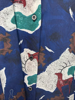 New Women’s Cowboy Threads Blue Design Long Sleeve Button Up Medium KK-23