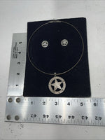 New Women’s Montana Silversmiths Retro Silver Jewelry Set With Star. JS810 A-64