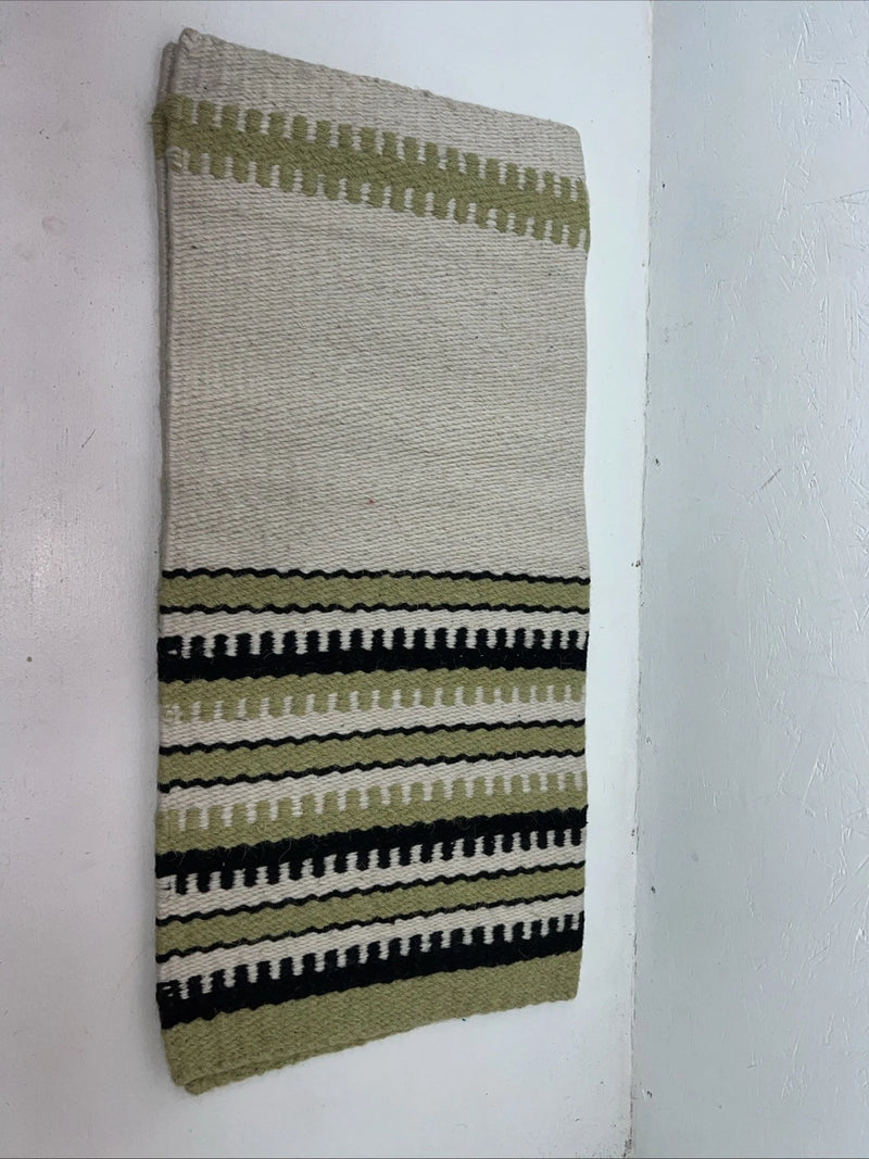 New ABetta White Green Show Saddle Pad Blanket 34x36 #31639 Pad-33