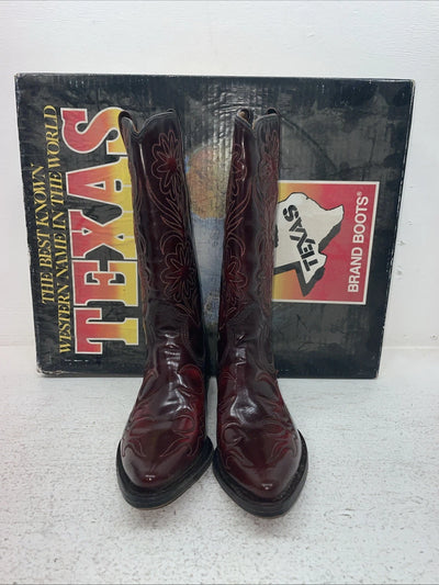 New Men’s Red Texas Brand Cowboy Boots. 43 4.5 4 1/2 M. 2-168