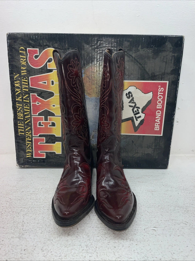 New Men’s Red Texas Brand Cowboy Boots. 43 4.5 4 1/2 M. 2-168