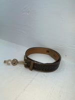 New Brown Genuine Leather Tex Tan Tooled 30” Belt #022335 JJ-147