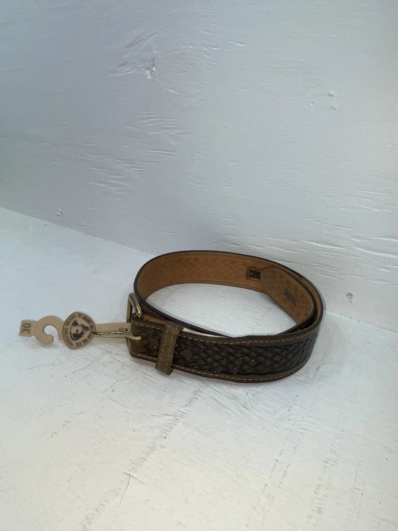 New Brown Genuine Leather Tex Tan Tooled 30” Belt #022335 JJ-147