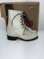New Women’s Cream Lace Up Laredo Cowboy Boots. 121 6 M. 19-17