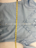 New Women’s ELY Championship Blue Long Sleeve Pearl Snap Large KK-111
