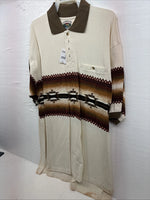 New Men’s Cumberland Brown Western Designed Short Sleeve Polo Shirt XL J-31