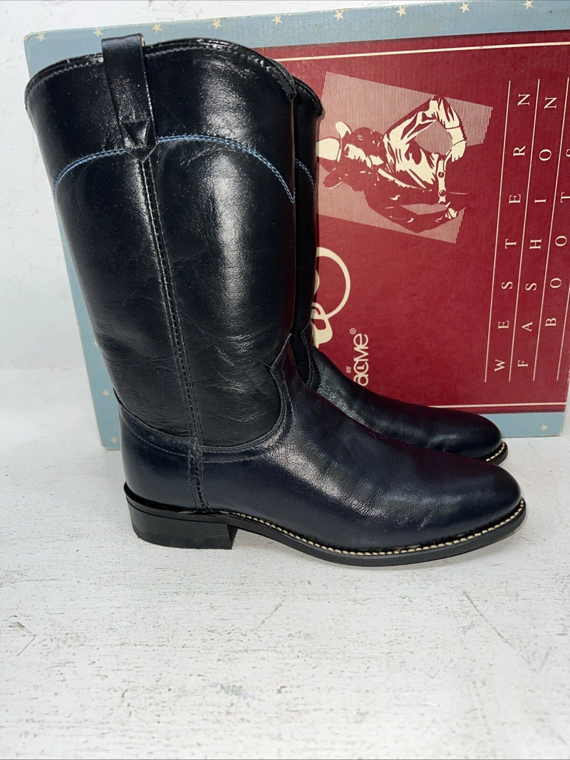 New Women’s Navy Acme Cowboy Boots. 8007 7 M. 18-64