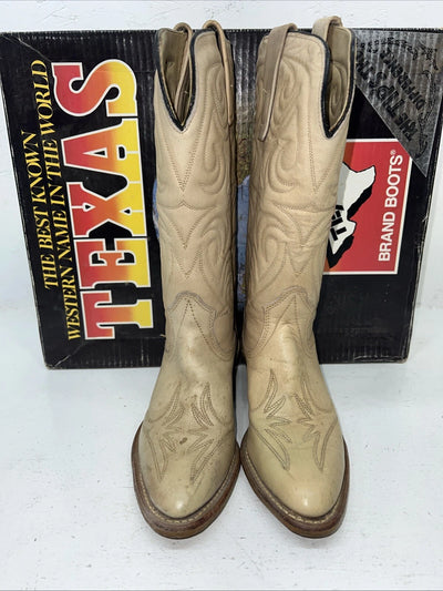 New Women’s Tan Texas Brand Cowboy Boots. L 140 6 M. 20-131