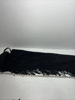 NOS Black Show Chaps With Fringe Adjustable Waist 46” I-69