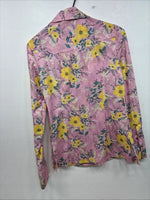 New Women’s Panhandle Slim Pink floral Long Sleeve Pearl Snap 10/32 KK-11