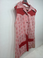 New Women’s Western Heritage Pink Designed Sleeveless Button Up Size 12 YY-129