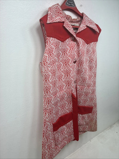 New Women’s Western Heritage Pink Designed Sleeveless Button Up Size 12 YY-129