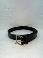 New Black Genuine Leather 34” Belt #UN701 JJ-51