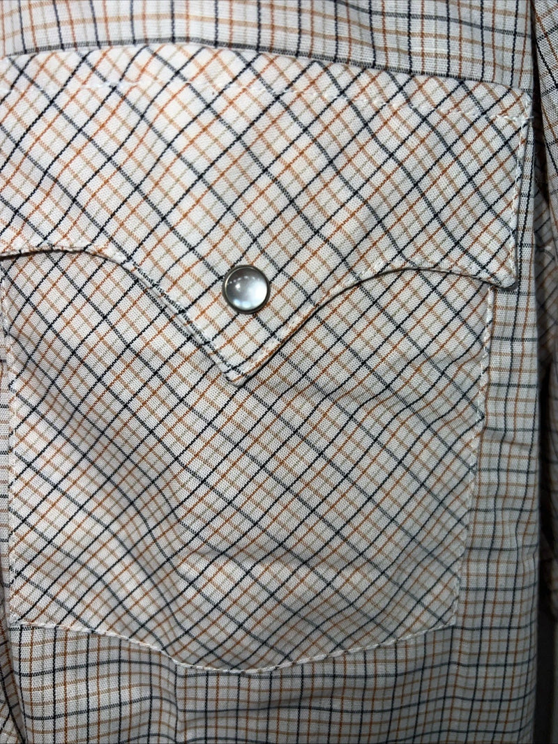 New Men’s Red Plaid Dickson-Jenkins Long Sleeve Pearl Snap Shirt. 15.5x34 M P-76