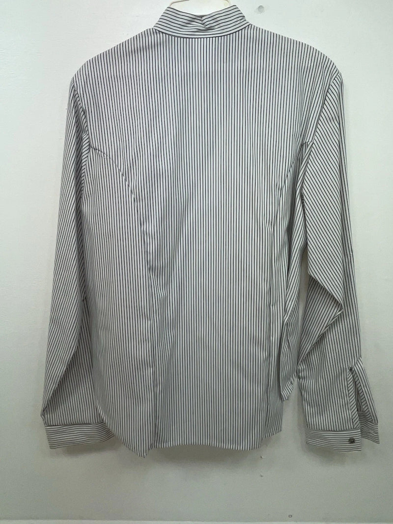 New Women’s Black Striped Cowboy Threads Long Sleeve Button Up Shirt M 3B-90