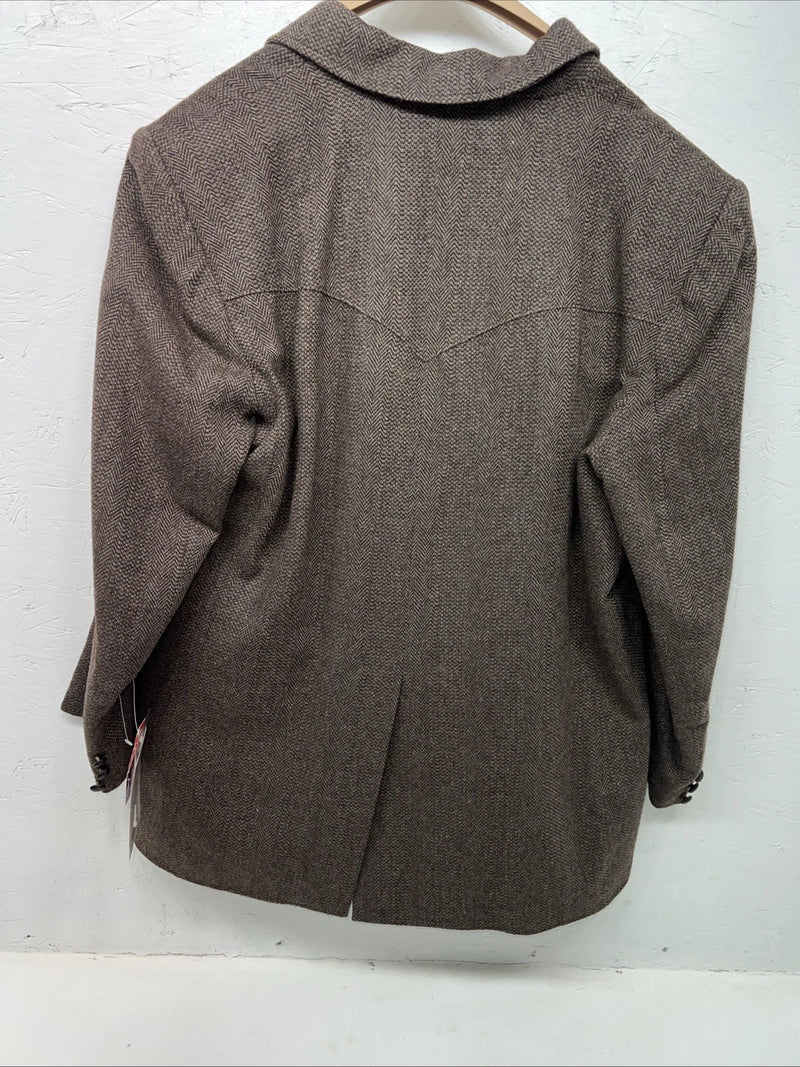 New Men’s Pioneer Wear Brown Suit Jacket 48 #12580 T-608