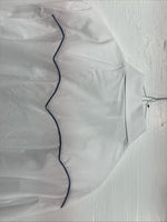 New Men’s ELY Cattleman White Blue Embroidered Long Sleeve Pearl Snap XL H-88