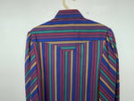 New Women’s Color Striped H Bar C Long Sleeve Button Up Shirt #20119 3B-38