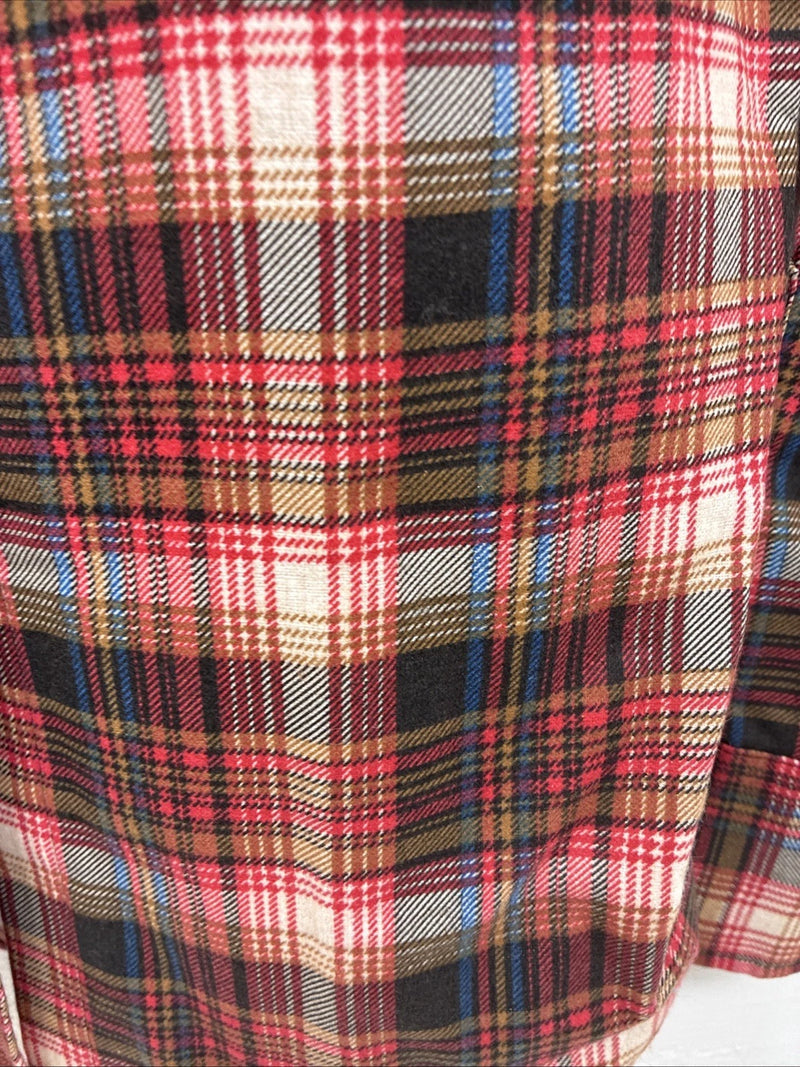 New Men’s Panhandle Slim Red Plaid Long Sleeve Pearl Snap XS J-67