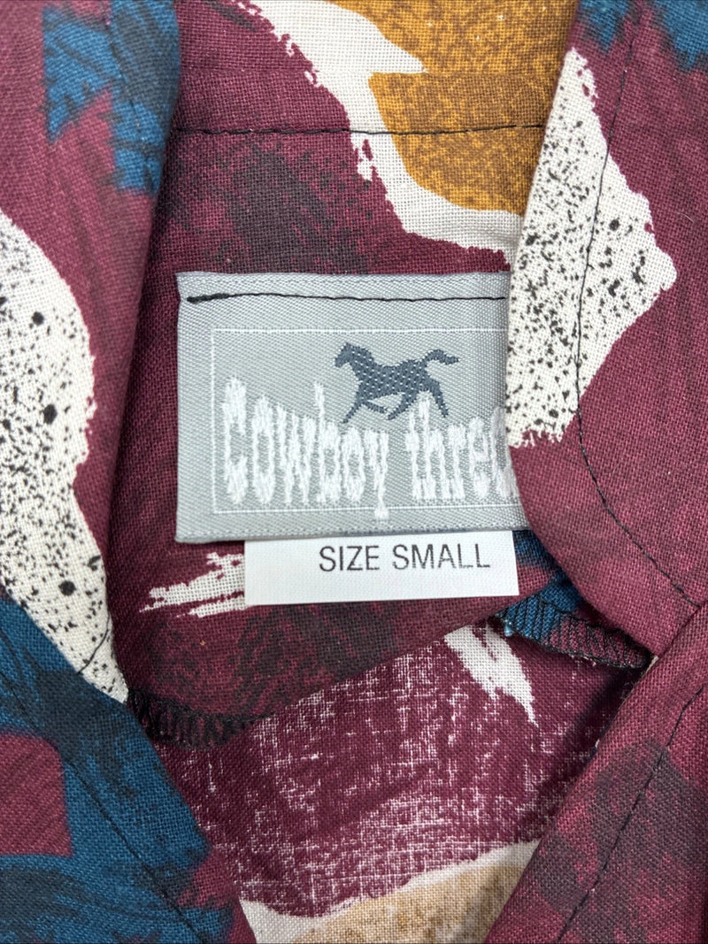 New Women’s Cowboy Threads Multicolor Design Long Sleeve Button Up Small MM-69