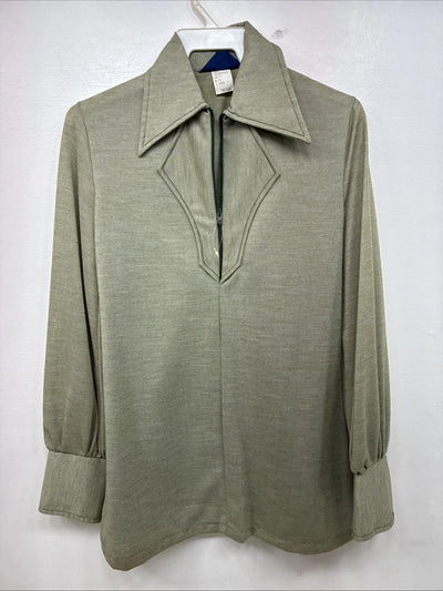New Women’s Panhandle Slim Green Long Sleeve Half Zip Size 10 TT-92