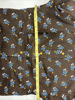 New Women’s Tem Tex Brown Floral Long Sleeve Pearl Snap Size 30 DD-85