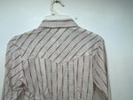 New Women’s White Striped DR Westerns Long Sleeve Button Up Shirt 3B-86
