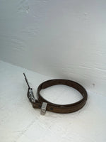 New Brown Genuine Leather Nocona Silver Pendent 28” Belt #3216244 JJ-25
