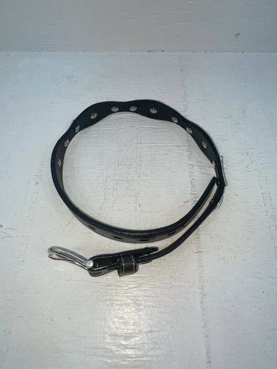 New Black Genuine Leather Nocona Silver Pendent 22” Belt #N4412001 NN-93