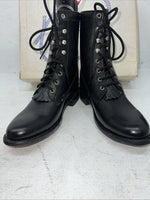 New Women’s Black Lace Up A Jama Product Cowboy Boots. 5110G 7 D. 18-121