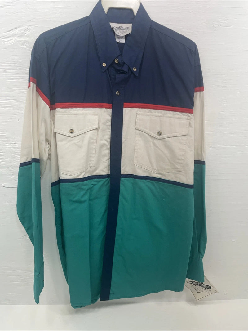 New Men’s San Angelo Multiple Color Long Sleeve Button Up Medium B-107
