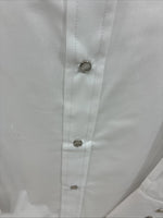 New Men’s ELY Cattleman White Long Sleeve Pearl Snap 18.5 X 35 2XL F-77