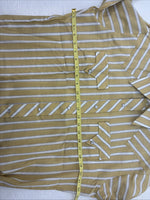 New Men’s Fenton Yellow White Stripe Long Sleeve Pearl Snap 16.5 Large V-114