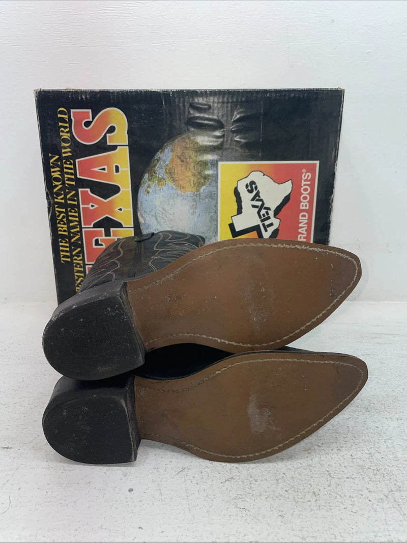 New Men’s Black Texas Brand Cowboy Boots. 6900 8 E. 3-147