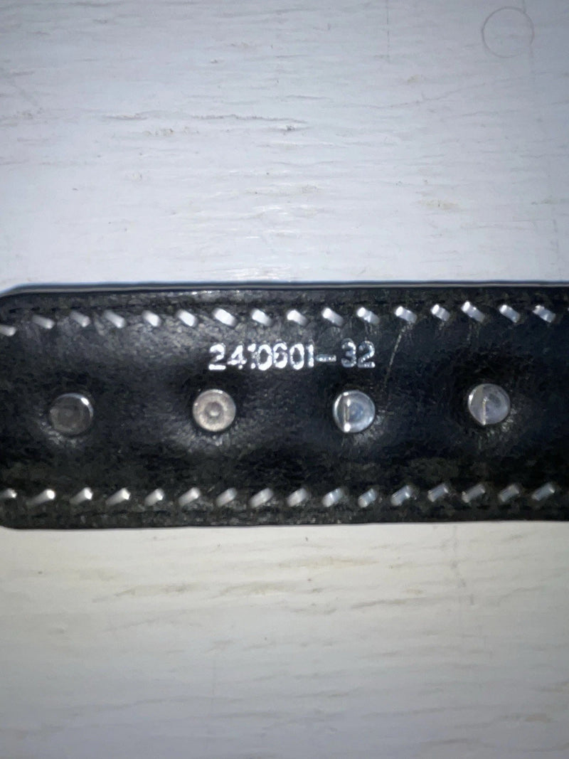 New Black Genuine Leather Nocona Silver Pendent 32” Belt #2410601 Z-104