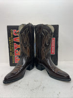 New Men’s Brown Texas Brand Cowboy Boots. 1011 10.5 10 1/2 D. 7-93