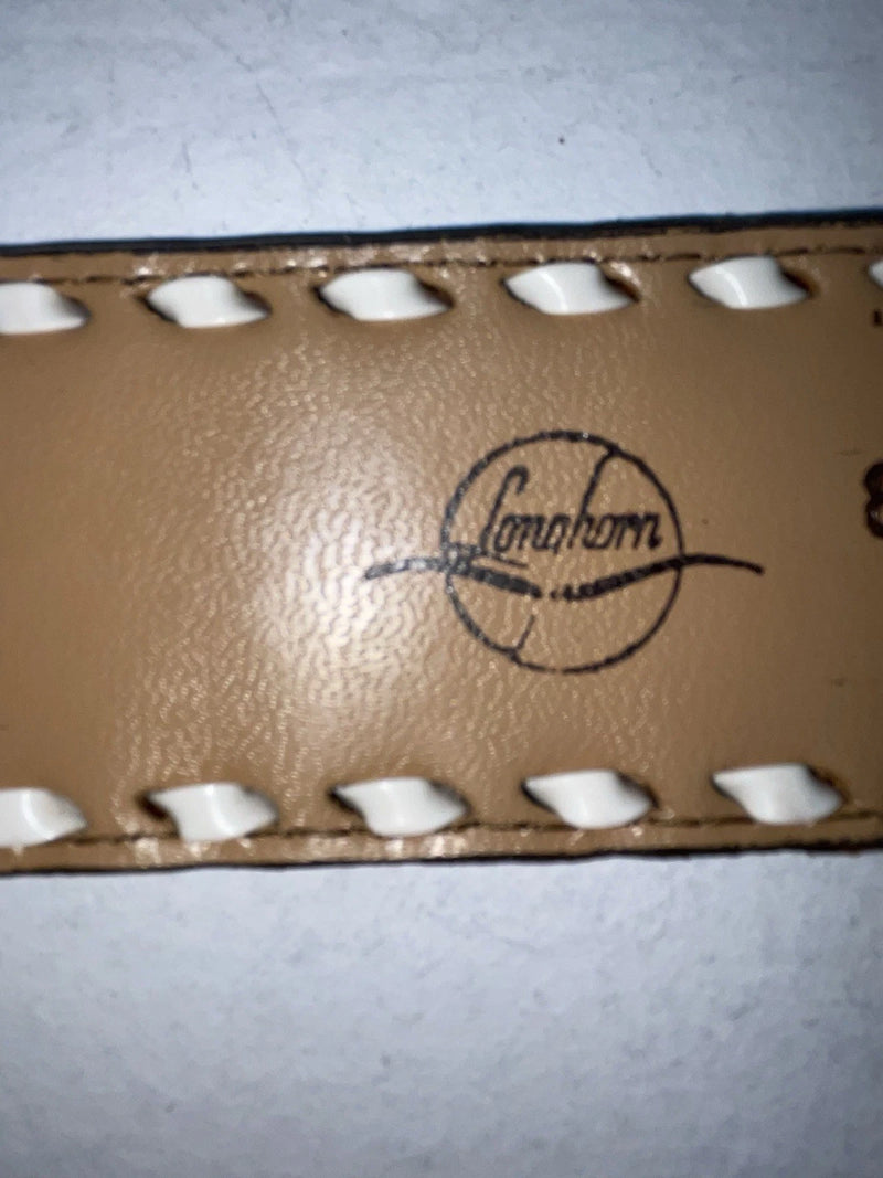 New Brown Genuine Leather Longhorn Tooled 32” Belt #82828 Z-93