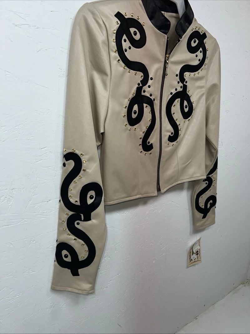 New Women’s Tan 1849 Authentic Ranchwear Short Show Jacket Medium UU-72