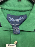 New Men’s Wrangler Green Short Sleeve Polo Shirt Large CC-65