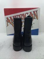 New Men’s Black Lace Up American West Cowboy Boots. 6991 10 E W. 7-103