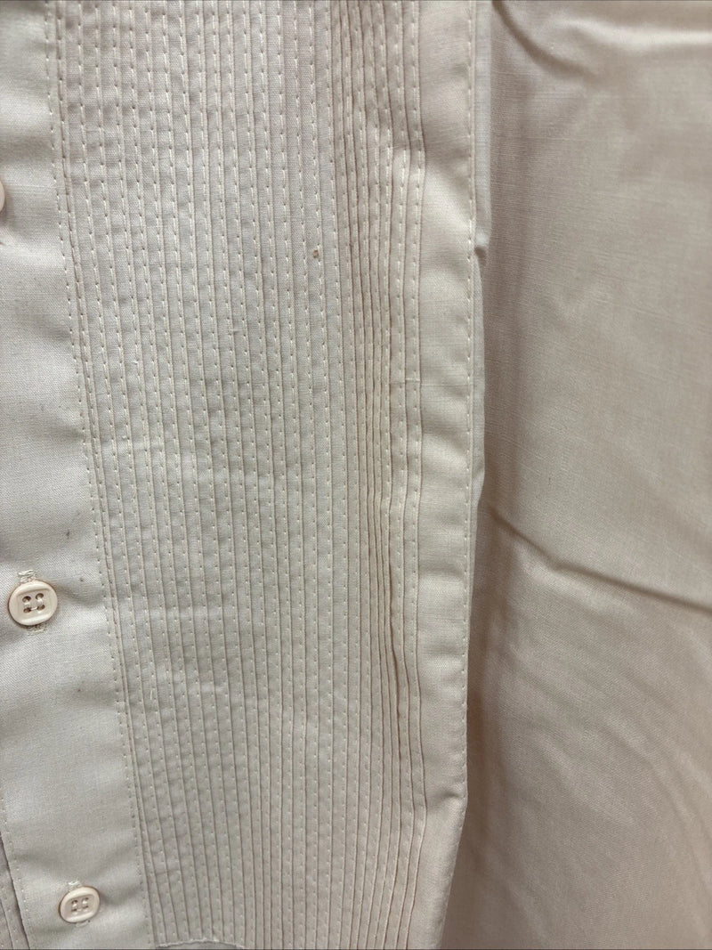 New Wayne Scott Tan Long Sleeve Button Up English Shirt XL AA-73