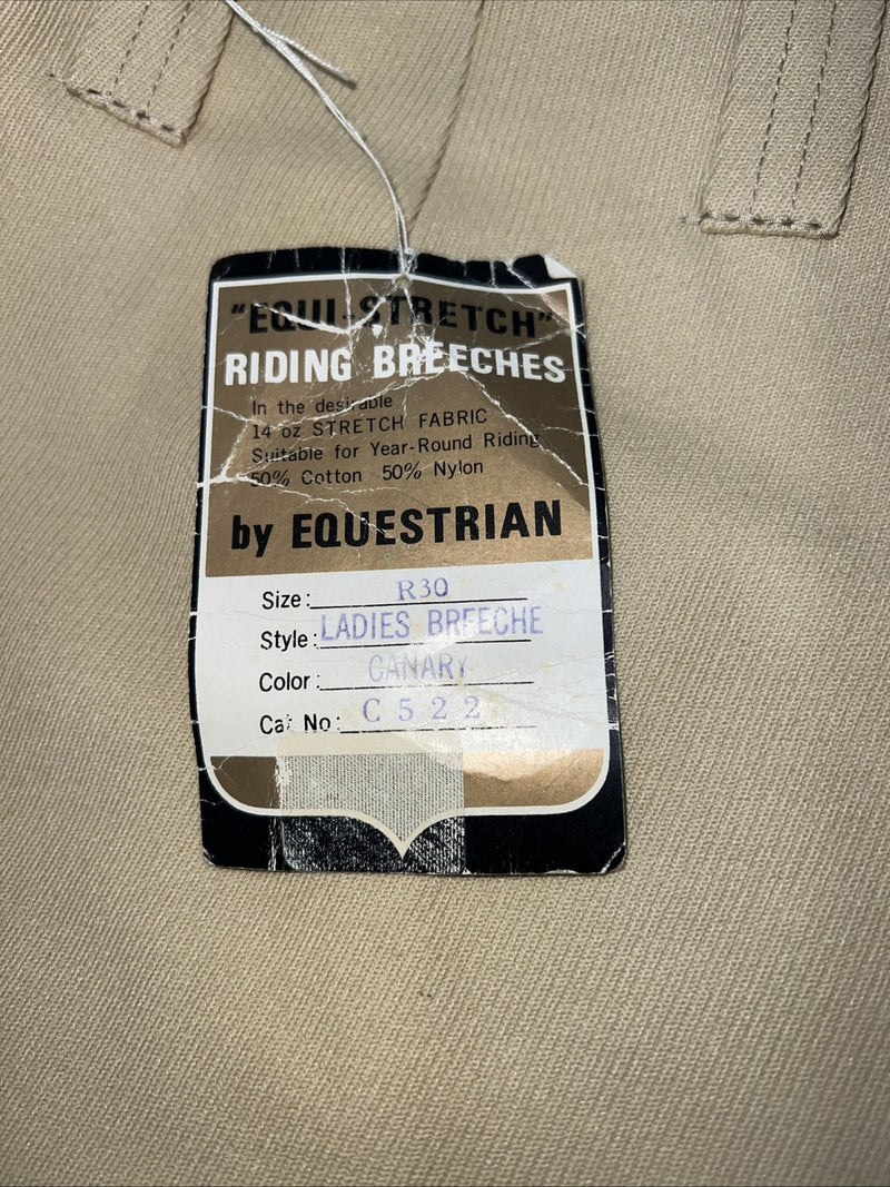 New Womens Tan Equestrian English Riding Breeches. 30 R C 522 D-79