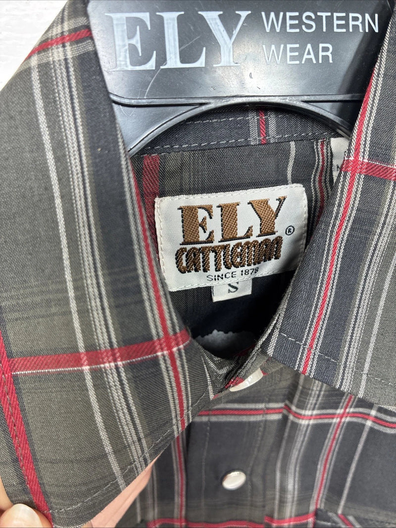 New Kids ELY Cattleman Green Plaid Long Sleeve Pearl Snap Small DD-127