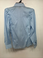 New Women’s ELY Champion Blue Long Sleeve Pearl Snap Medium KK-39