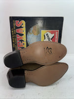 New Men’s Brown Texas Brand Cowboy Boots. 5041 10.5 10 1/2 E E. 7-98
