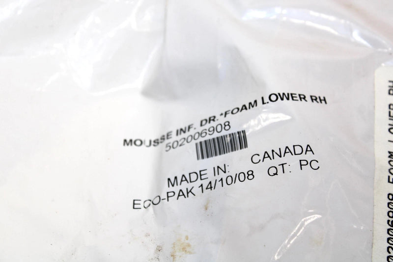 2008 Ski-doo Mxz 800r Oem Left Upper Foam (NOS) 502006908 SS86