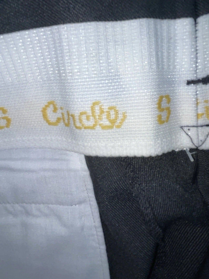 New Vintage Black Circle S Polyester Pants #CP4793 XX-63