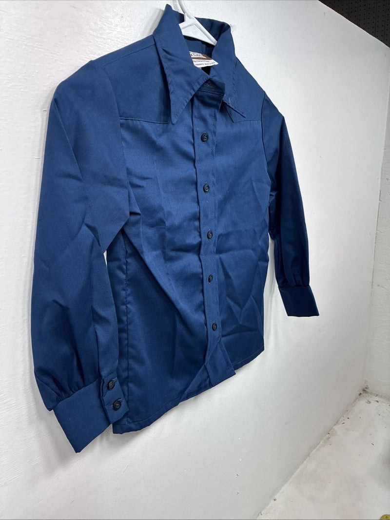 New Kids Fenton Navy Blue Long Sleeve Button Up Size 6 YY-63